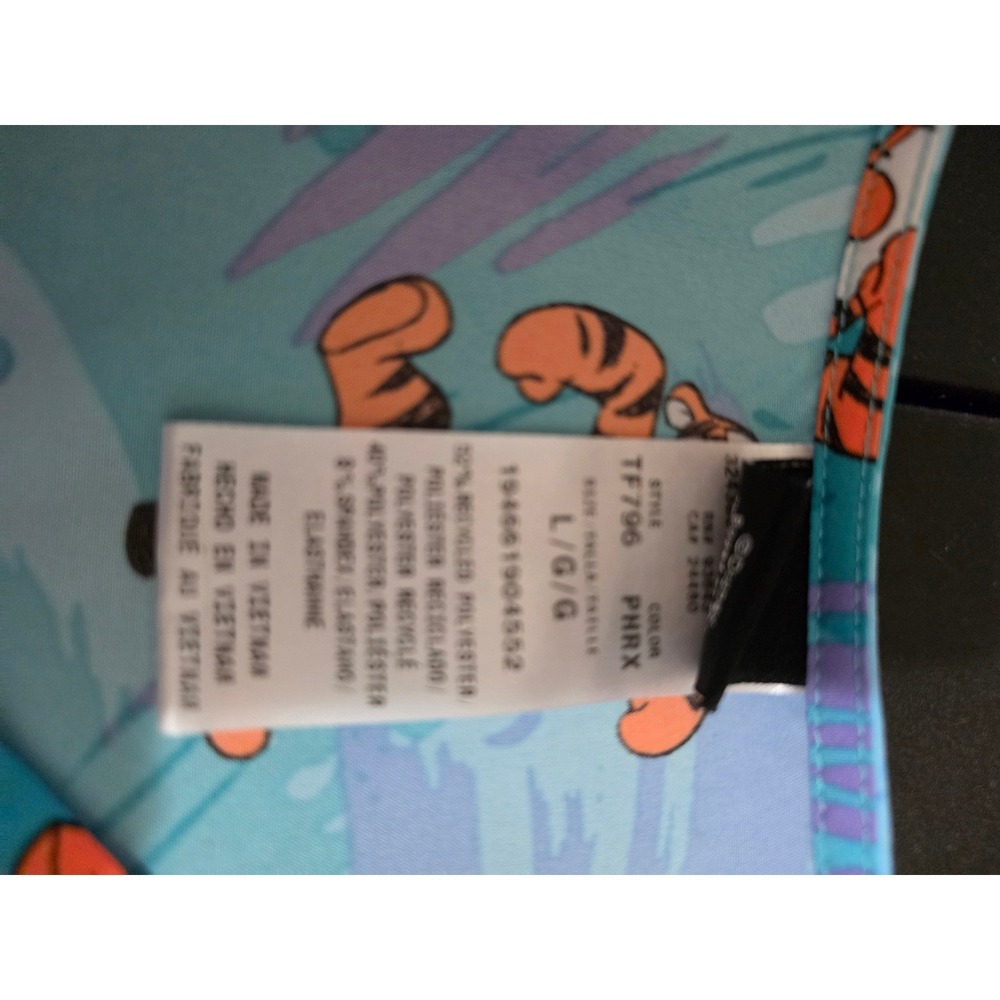 Disney Tigger Scrub Top Womens Nurse Large V-Neck Teal Purple Winnie the Pooh - Picture 3 of 4